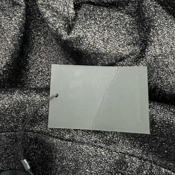 Alexander Wang Drainpipe Pants Skinny Stretch Glitter Metallic Black‎ Size 0 - Picture 11 of 12